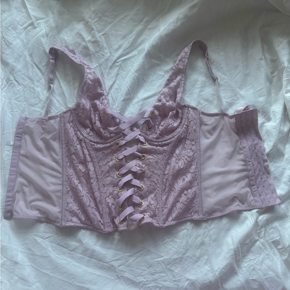 Lace-Up Lavender Corset Top Victoria’s Secret 34c - Picture 4 of 8